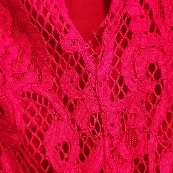 FRNCH red lace dress - Picture 3 of 4
